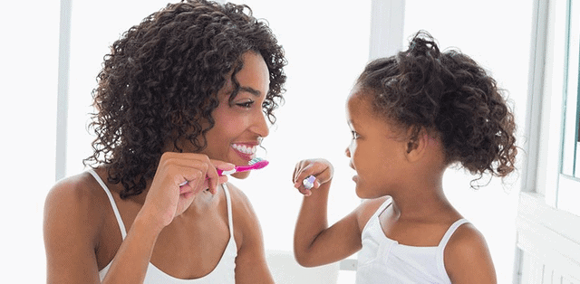 brushing infant teeth