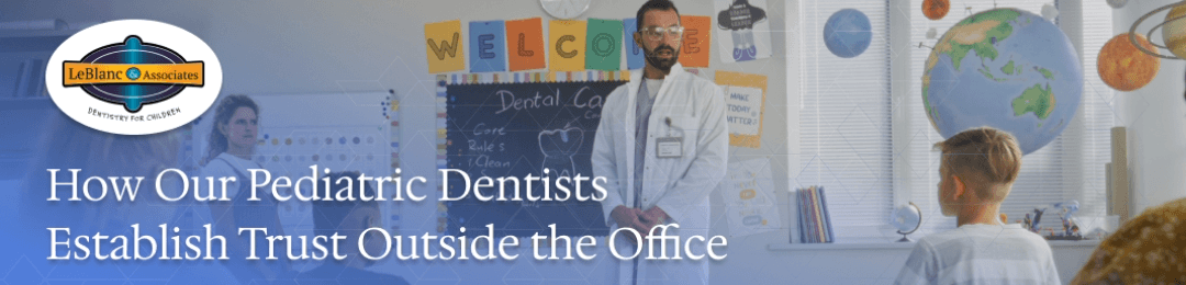 dentist talking to a classroom about dental care